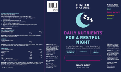 Photo of the Higher Nature High Strength Magnesium label