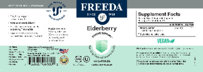 Photo of the Freeda Elderberry label