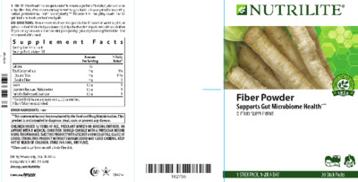 Photo of the Nutrilite Fiber Powder label