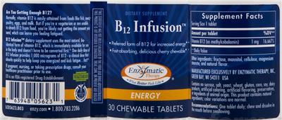 Photo of the Enzymatic Therapy B12 Infusion label