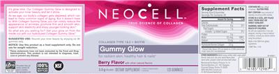 Photo of the NeoCell Gummy Glow Berry Flavor label