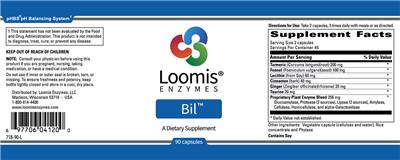 Photo of the Loomis Enzymes Bil label