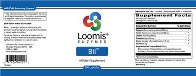 Photo of the Loomis Enzymes Bil label