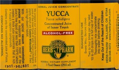 Photo of the Herb Pharm Yucca label