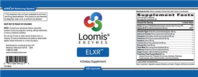 Photo of the Loomis Enzymes ELXR label