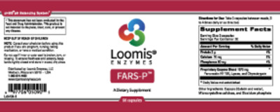 Photo of the Loomis Enzymes FARS-P label