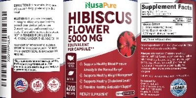 Photo of the NusaPure Hibiscus Flower 5000 mg label
