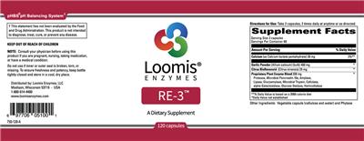 Photo of the Loomis Enzymes RE-3 label