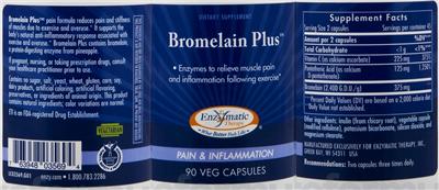 Photo of the Enzymatic Therapy Bromelain Plus label