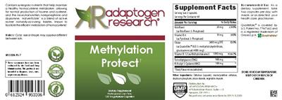 Photo of the Adaptogen Research Methylation Protect label