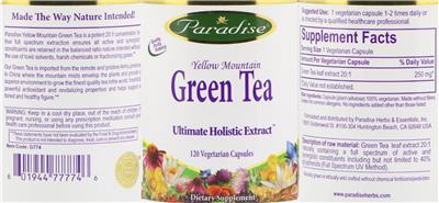 Photo of the Paradise Yellow Mountain Green Tea label