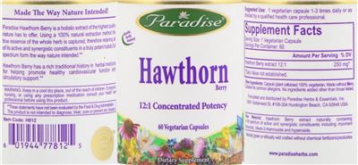 Photo of the Paradise Hawthorn Berry label