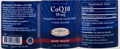 Photo of the Enzymatic Therapy CoQ10 50 mg label