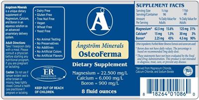 Photo of the Angstrom Minerals OsteoFerma label