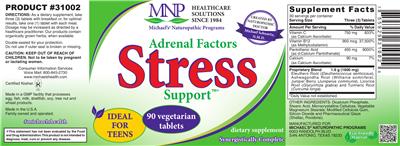 Photo of the MNP Michael's Naturopathic Programs Adrenal Factors Stress Support label
