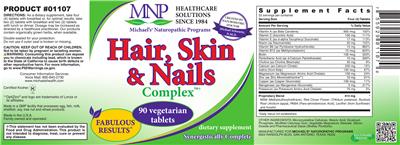 Photo of the MNP Michael's Naturopathic Programs Hair, Skin & Nails Complex label