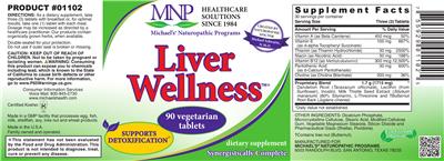 Photo of the MNP Michael's Naturopathic Programs Liver Wellness label