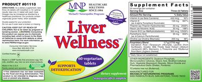 Photo of the MNP Michael's Naturopathic Programs Liver Wellness label