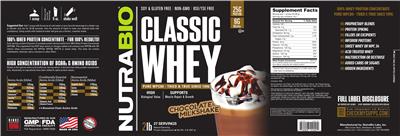 Classic Whey Chocolate Milkshake