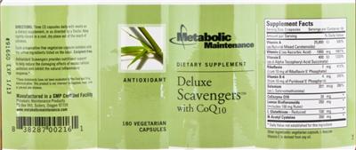 Photo of the Metabolic Maintenance Deluxe Scavengers With CoQ10 label