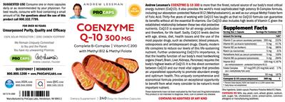 Photo of the ProCaps Laboratories Coenzyme Q-10 300 mg label