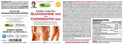 Photo of the ProCaps Laboratories Glucosamine 1500 with Chondroitin 1200 label