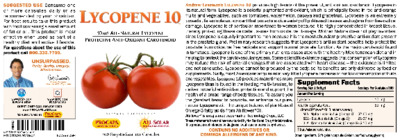 Photo of the ProCaps Laboratories Lycopene 10 mg label