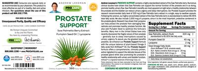 Photo of the ProCaps Laboratories Prostate Support label