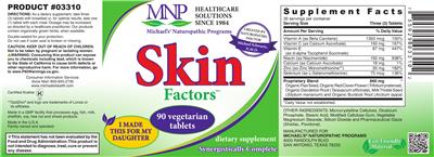 Photo of the MNP Michael's Naturopathic Programs Skin Factors label