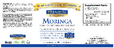 Photo of the Premium Certified Moringa label