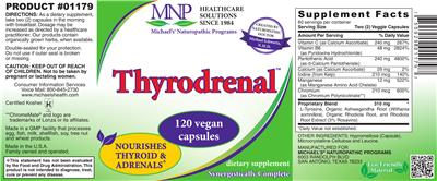 Photo of the MNP Michael's Naturopathic Programs Thyrodrenal label