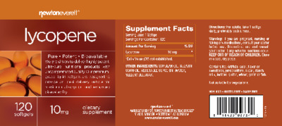 Photo of the NewtonEverett Lycopene 10 mg label