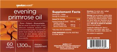 Photo of the NewtonEverett Evening Primrose Oil 1,300 mg label