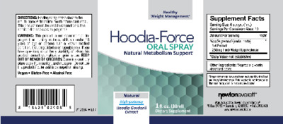 Photo of the NewtonEverett Hoodia-Force Oral Spray label