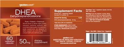 Photo of the NewtonEverett DHEA label