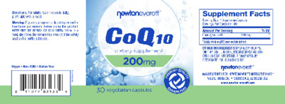 Photo of the NewtonEverett CoQ10 200 mg label