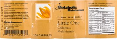 Photo of the Metabolic Maintenance Little One label