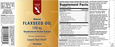Natural Flaxseed Oil 1300 mg
