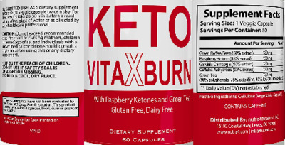 Photo of the nutra4health Keto Vitax Burn label