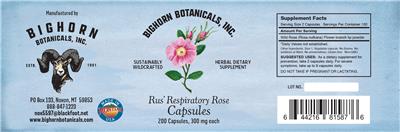 Rus' Respiratory Rose Capsules