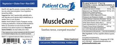 Photo of the Patient One MediNutritionals MuscleCare label