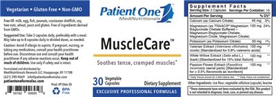 Photo of the Patient One MediNutritionals MuscleCare label