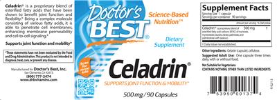 Photo of the Doctor's Best Celadrin 500 mg label