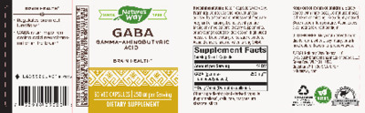 Photo of the Nature's Way GABA 250 mg label