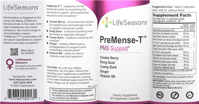 Photo of the LifeSeasons PreMense-T label