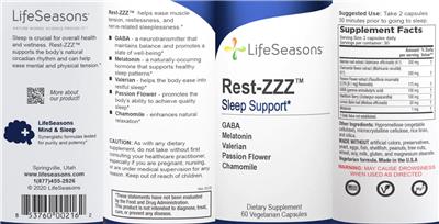 Photo of the LifeSeasons Rest-ZZZ label