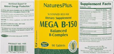 Photo of the NaturesPlus Mega B-150 label