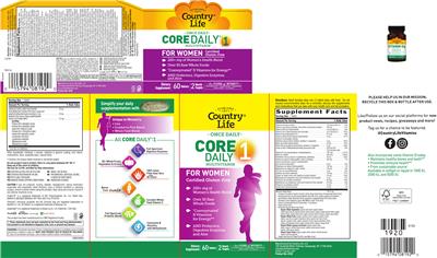 Photo of the Country Life Core Daily 1 for Women label
