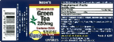Photo of the Basic Vitamins Green Tea 250 mg label