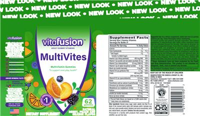 Photo of the vitafusion MultiVites label
